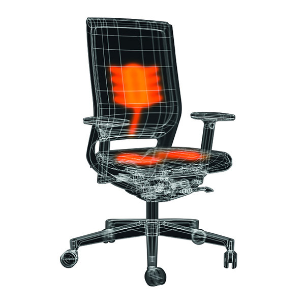 Chaise de bureau ergonomique avec chauffage et climatisation Klimastuhl2
