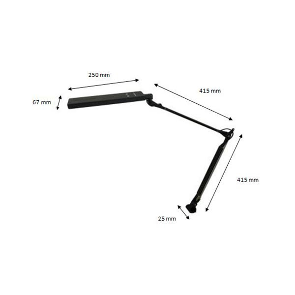 Lampe ergonomique sur pince avec double bras articulé Modulight 4