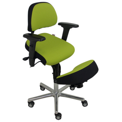 COSTWAY Chaise à Genoux Ergonomique Avec Dossier, Siege Assis Genoux Réglable, Tabouret Bureau Orthopédique Avec Roues Universelles Verrouillables, Correcteur De Posture Confortable, Noir